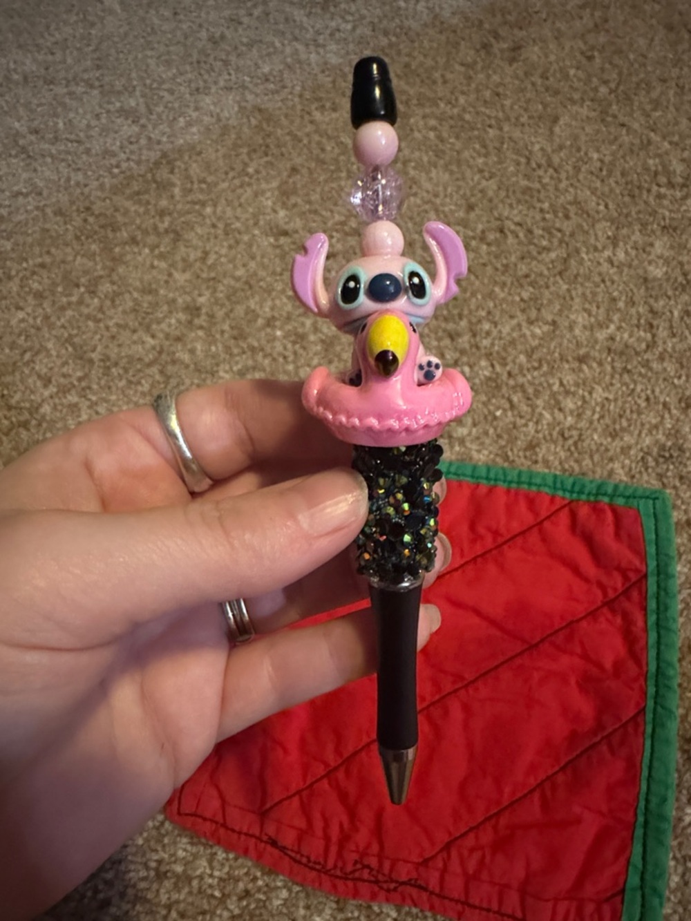 Hand beaded stitch dresses in pink Novelty Pet Toy Pen with Decorative Beads